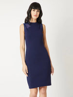 Collect Beautiful Moments Sheer Bodycon Dress Navy Blue