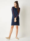 The Final Show Twill Sleeve Dress Navy Blue