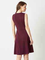 Gather Memories Cut Out Skater Dress Wine Red