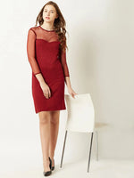 Precious Little Shift Dress Maroon