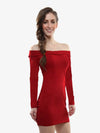 Over My Shoulder Bodycon Dress Red