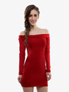 Over My Shoulder Bodycon Dress Red