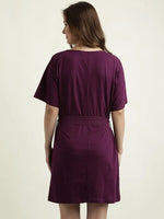 Ladies First Belted Dress Magenta