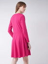 Criss Cross Tent Fit Dress Pink