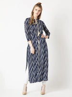 Innovation Works Tie Up Maxi Multicolor-Base Navy Blue Top