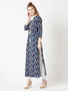 Innovation Works Tie Up Maxi Multicolor-Base Navy Blue Top