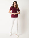 Unnatural Cuts Pearl Maroon Top