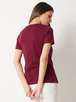 Unnatural Cuts Pearl Maroon Top