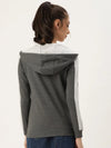 Women Solid Grey melange Full Sleeve Jacket