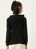 Women Solid Black Full Sleeve Jacket