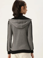 Women Solid Grey Full Sleeve Jacket