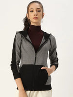 Women Solid Grey Full Sleeve Jacket