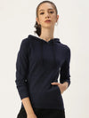 Women Solid Navy Full Sleeve Jacket