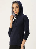 Women Solid Navy Full Sleeve Jacket