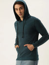 Men Solid Relaxed Shack Hooded Sweatshirt