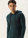 Men Solid Relaxed Shack Hooded Sweatshirt