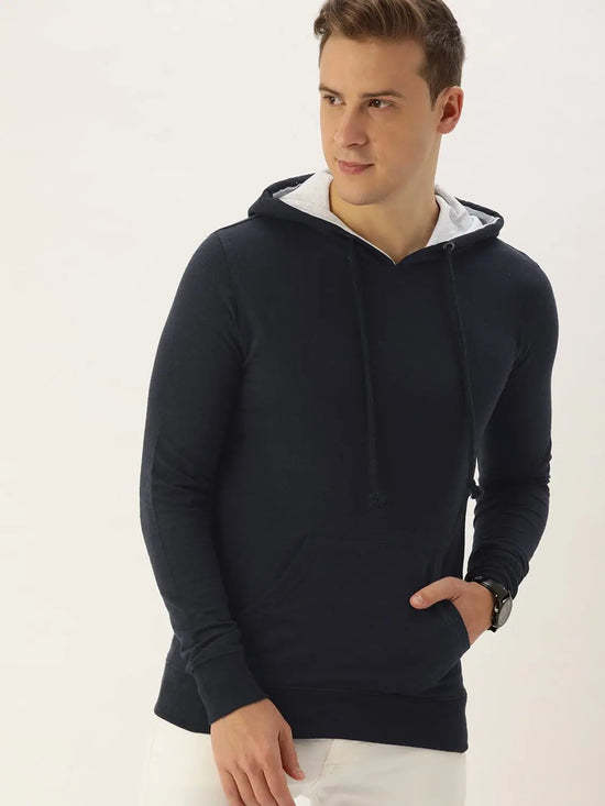 Men Solid Relaxed Galore Hooded Sweatshirt