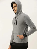 Men Solid Relaxed Splash Hooded Sweatshirt