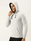 Men Solid Relaxed Cool Cord Hooded Sweatshirt