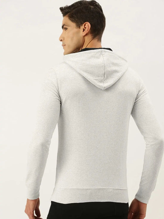 Men Solid Relaxed Cool Cord Hooded Sweatshirt