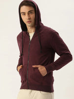 Men Solid Relaxed Fit Vibe Hoodie