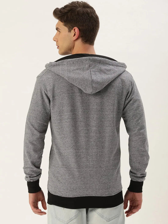 Men Solid Relaxed Fit Turbine Hoodie