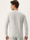 Men Relaxed Fit Curve Motto Sweatshirt