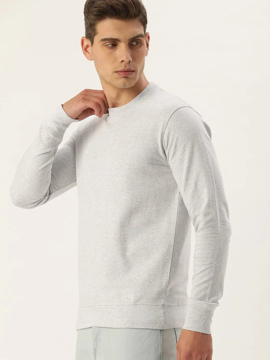 Men Relaxed Fit Curve Motto Sweatshirt