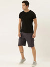 Men Solid Regular Fit Curve Motto Shorts