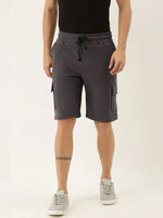 Men Solid Regular Fit Curve Motto Shorts