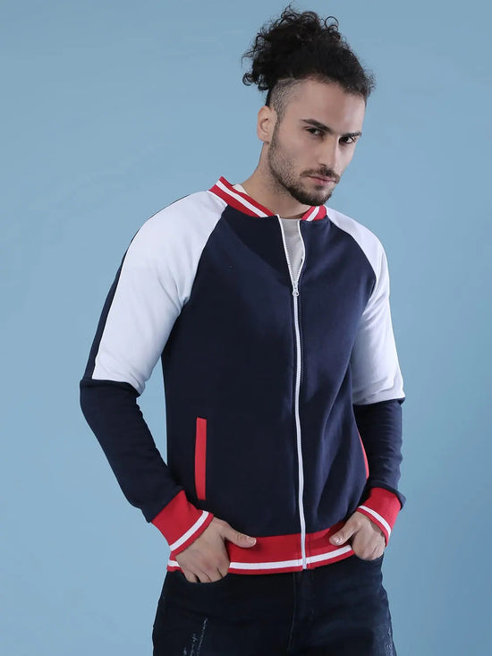 Campus Sutra Story Ville Men Full Sleeve Stylish Casual Windcheater Varsity Jacket