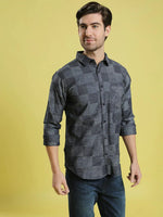 Campus Sutra Zipped Up Men Checks Stylish Casual Shirts