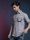 Campus Sutra Turbine Tree Men Full Sleeve Checkered Casual Shirt