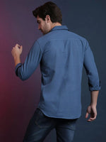 Campus Sutra Curve Motto Men Stylish Solid Casual Shirts