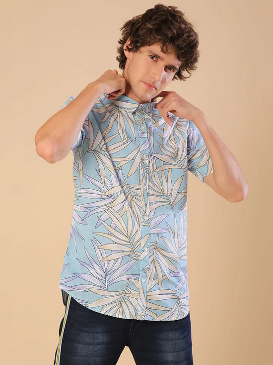 Campus Sutra Ridge Graphics Men Stylish Casual Shirt