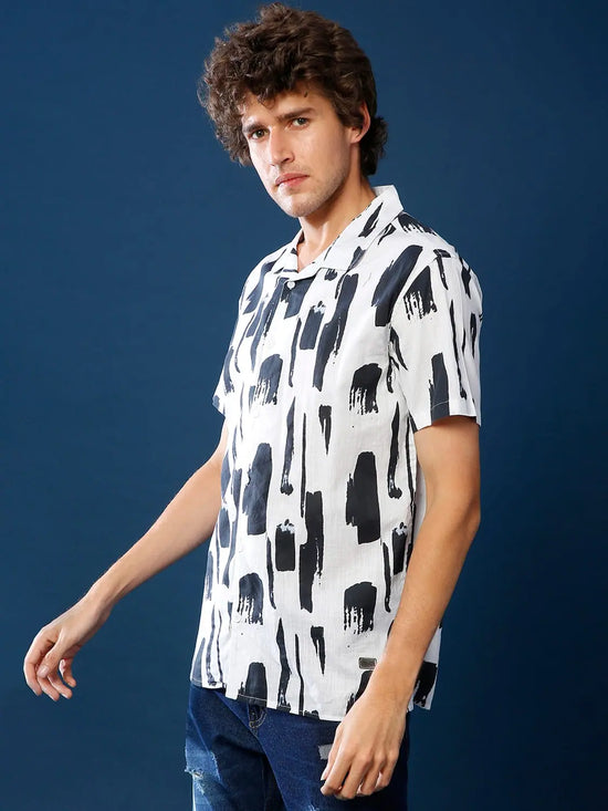 Campus Sutra Silver Stone Men Stylish Casual Shirt