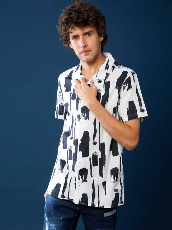 Campus Sutra Silver Stone Men Stylish Casual Shirt