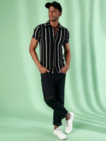 Campus Sutra Branding Men Striped Casual Shirts