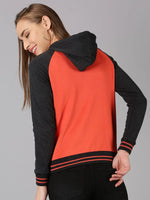 Women Color Blocked Full Sleeve Jacket