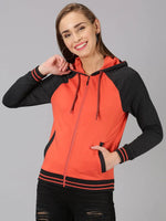 Women Color Blocked Full Sleeve Jacket