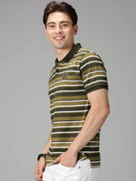 Men T-Shirt Stripes Cotton Kits