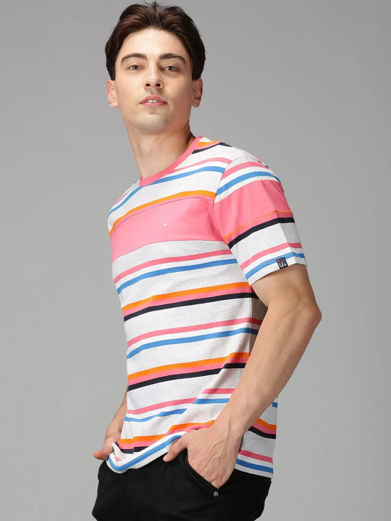 Men T-Shirt Stripes Cotton Admirox