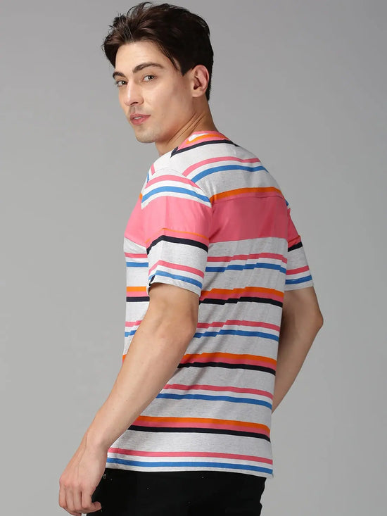 Men T-Shirt Stripes Cotton Admirox