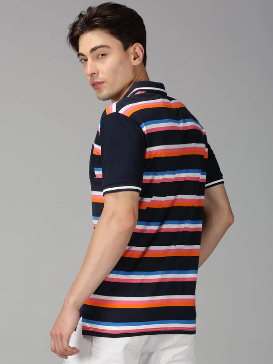 Men T-Shirt Stripes Cotton Next Feel