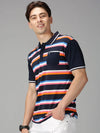 Men T-Shirt Stripes Cotton Next Feel