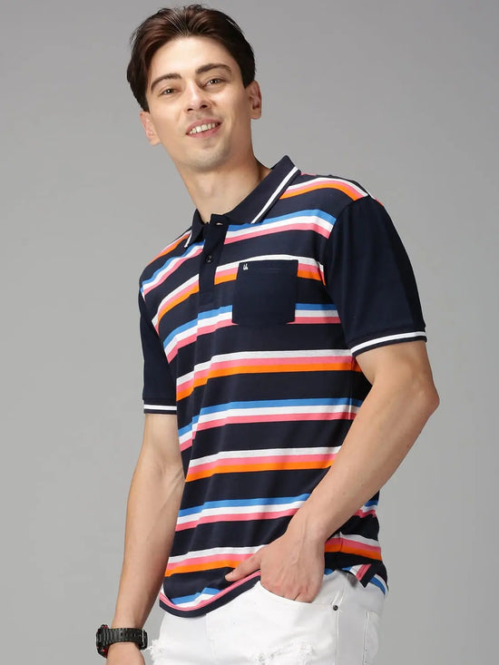 Men T-Shirt Stripes Cotton Next Feel