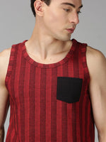 Men T-Shirt Stripes Cotton Custom