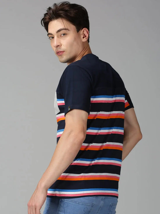 Men T-Shirt Stripes Cotton Xquisite