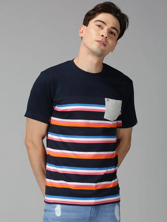 Men T-Shirt Stripes Cotton Xquisite