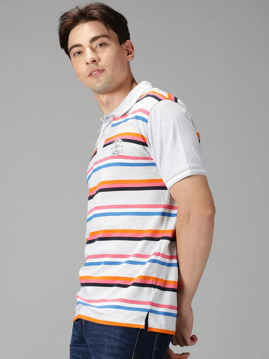 Men T-Shirt Stripes Cotton Hypertouch